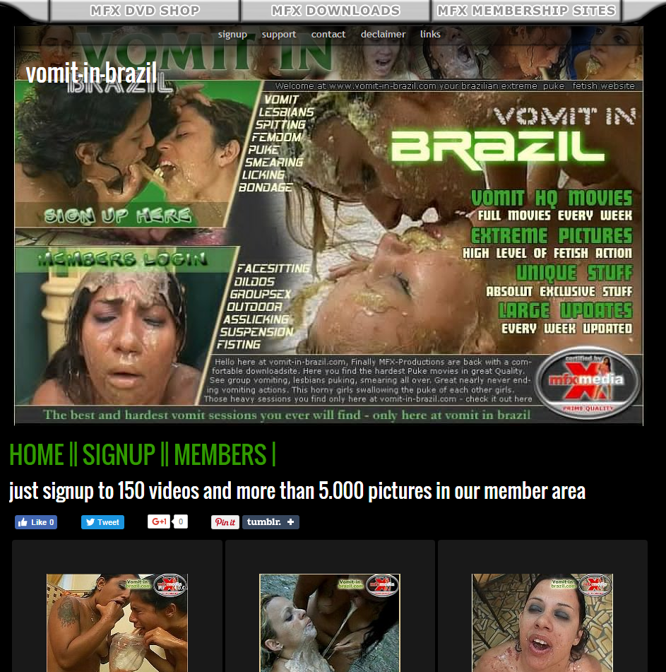 Brazilian Puke Porn - Vomit-in-Brazil.com - SITERIP